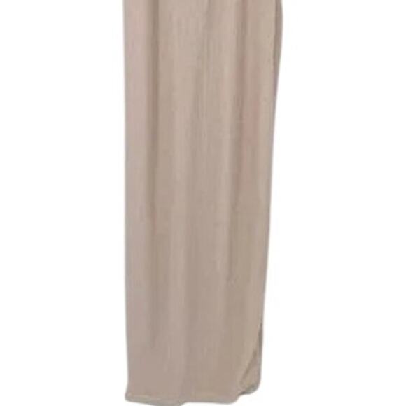 NWT Rumer Rosa Sleeveless Scoop Neck Maxi Dress Open Back Side Split Nude XL - Picture 4 of 16